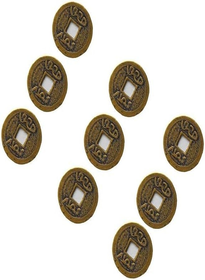 ١٠ قطع من العملات الصينية لجلب الحظ السعيد، عملات صينية قديمة من عهد السلالات الحاكمة لجلب الثروة والحظ السعيد، عملات مميزة وأنيقة - Image 5